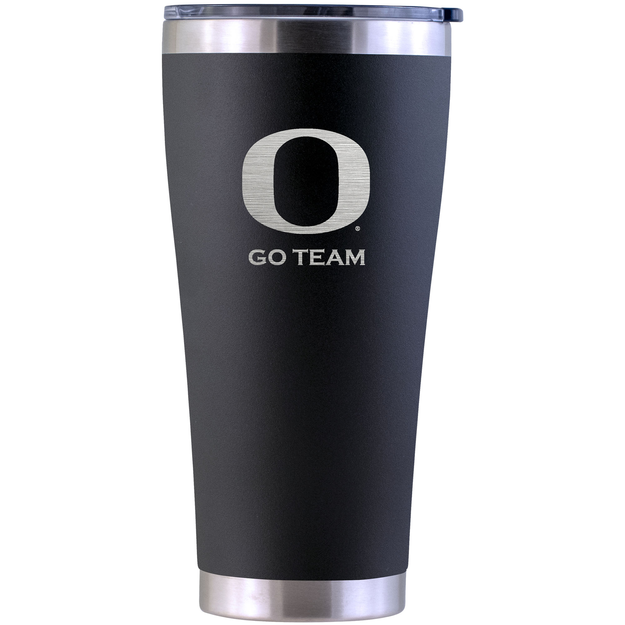 Oregon Ducks Personalized 30oz. Laser Etched Black Tumbler