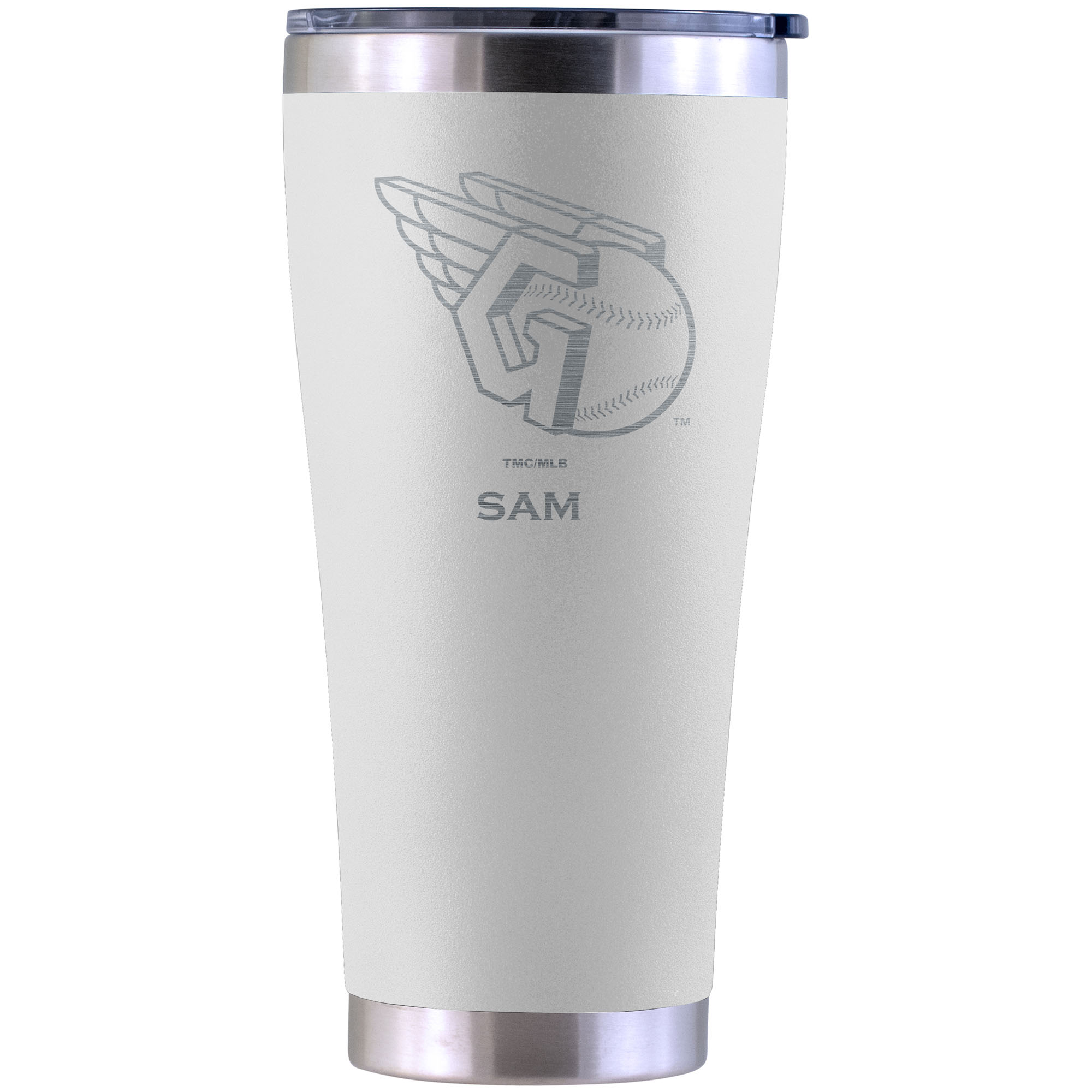 Cleveland Guardians Personalized 30oz. Laser Etched White Tumbler