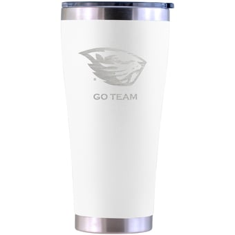 Oregon State Beavers Personalized 30oz. Laser Etched White Tumbler