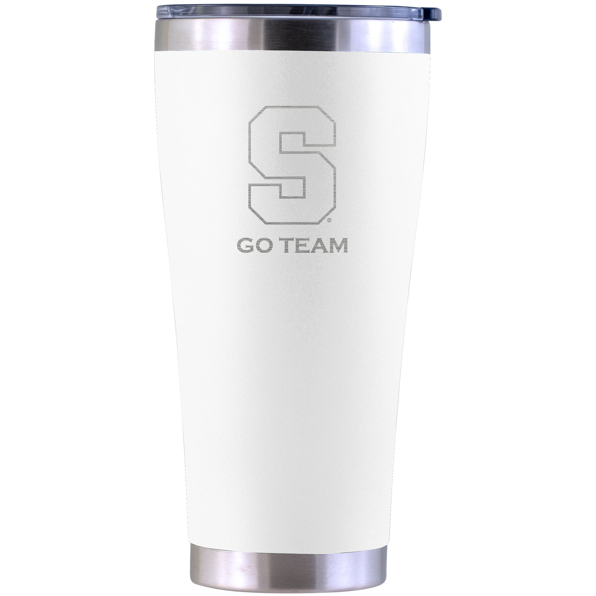 Syracuse Orange Personalized 30oz. Laser Etched White Tumbler Syracuse Orange Personalized 30oz. Laser Etched White Tumbler
