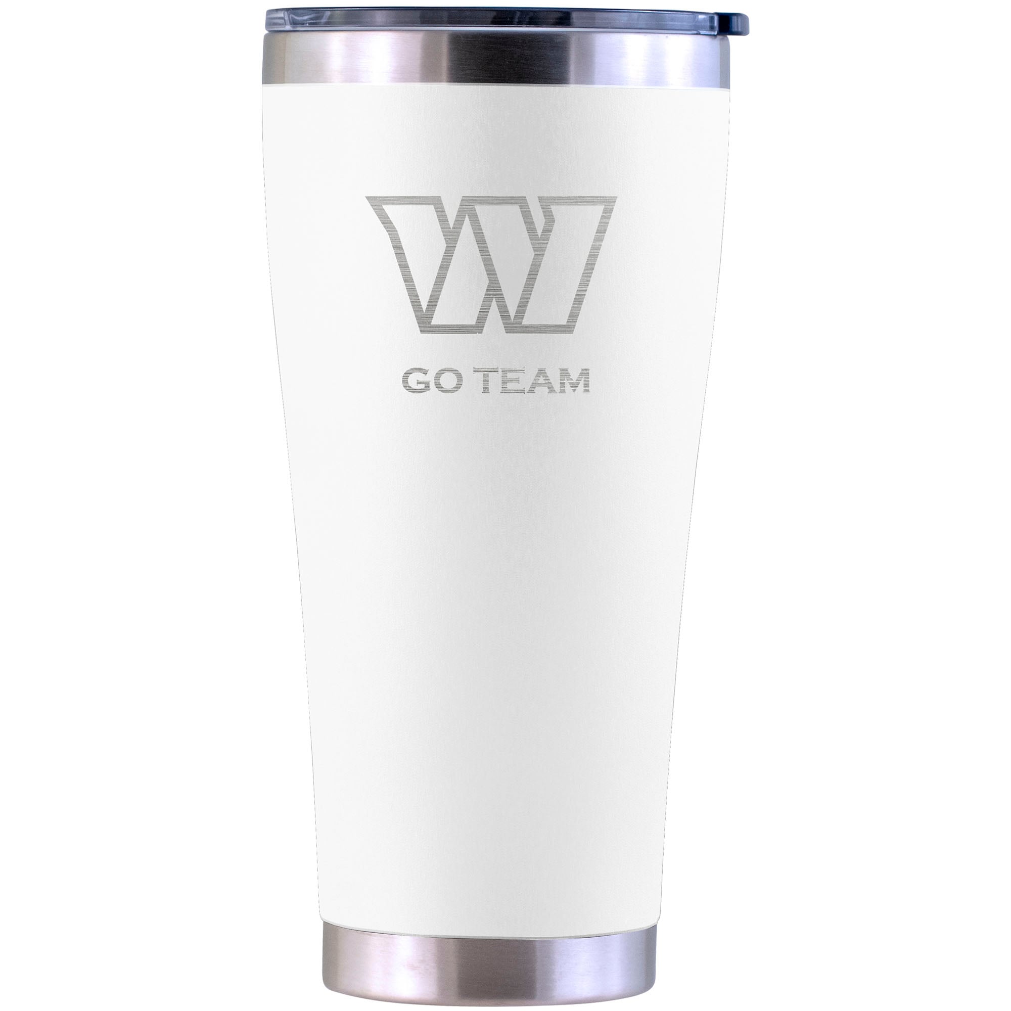 Washington Commanders Personalized 30oz. Laser Etched White Tumbler