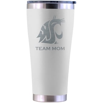 Washington State Cougars Personalized 30oz. Laser Etched White Tumbler