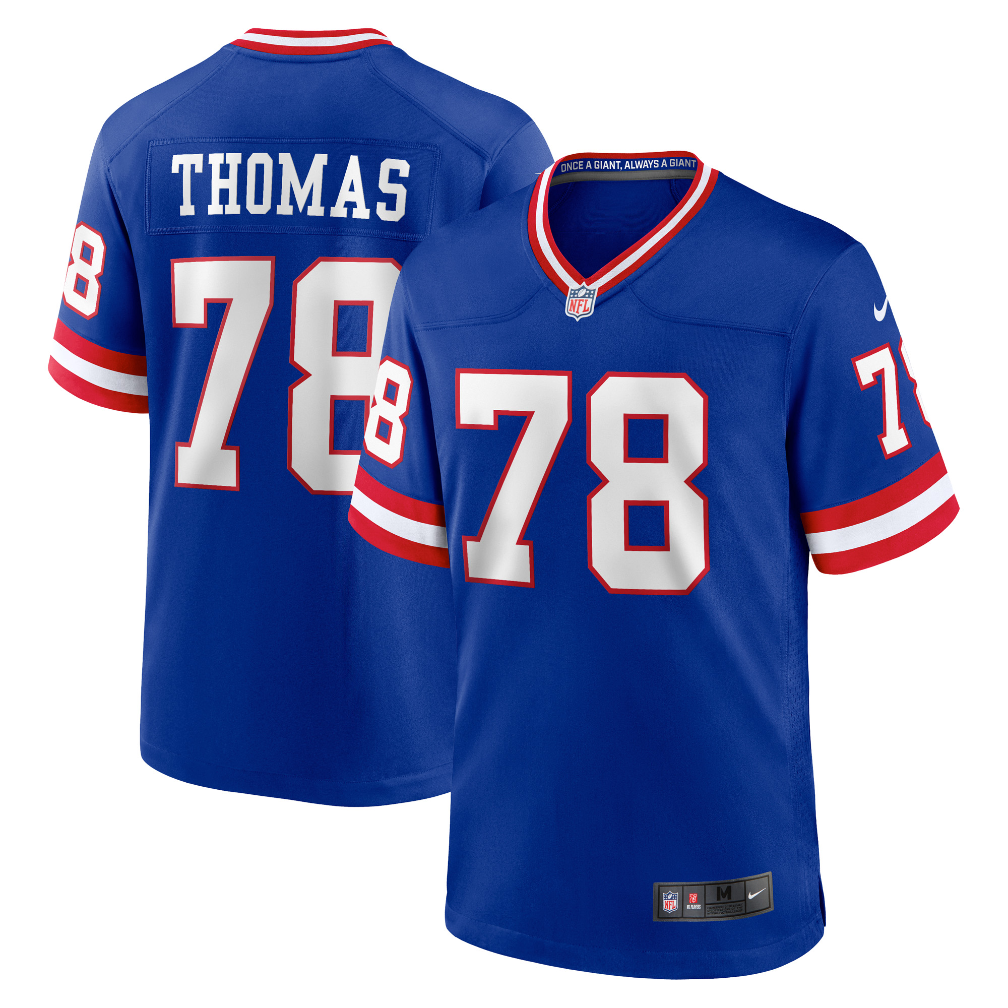 Men's Nike Andrew Thomas Royal New York Giants Alternate Game Jersey