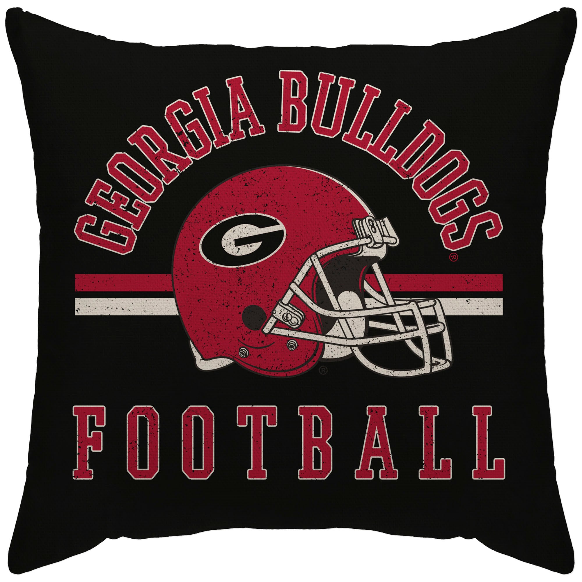 Georgia Bulldogs 18'' x 18'' Helmet Logo Duck Cloth Décor Pillow