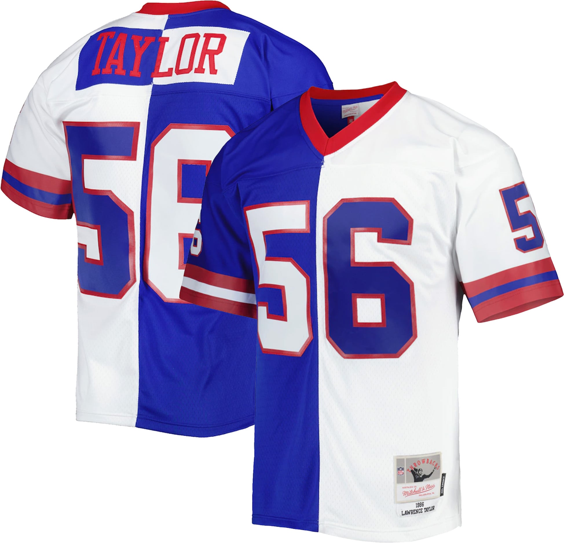 Men’s Mitchell & Ness Lawrence Taylor Royal/White New York Giants 1986 Split Legacy Replica Jersey Men’s Mitchell & Ness Lawrence Taylor Royal/White New York Giants 1986 Split Legacy Replica Jersey