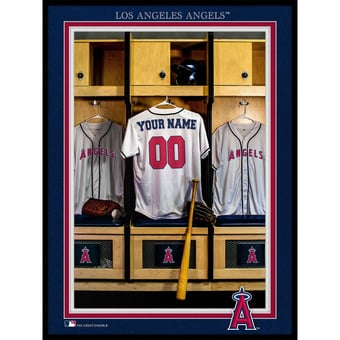 Los Angeles Angels 12'' x 16'' Personalized Team Jersey Print