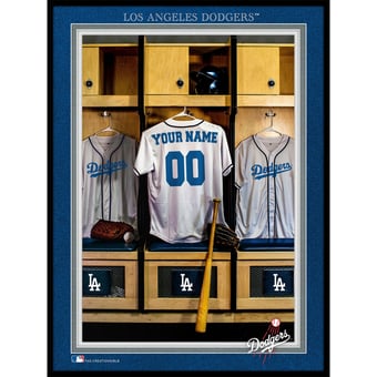 Los Angeles Dodgers 12'' x 16'' Personalized Team Jersey Print