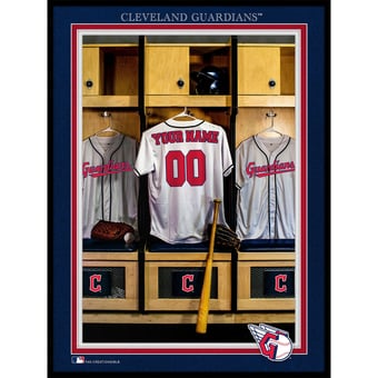 Cleveland Guardians 12'' x 16'' Personalized Team Jersey Print