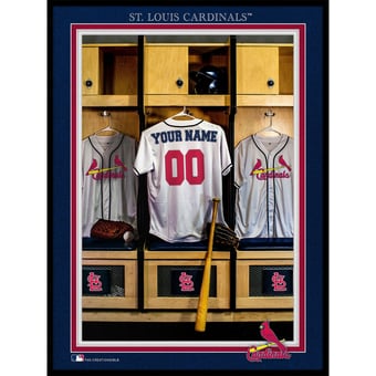 St. Louis Cardinals 12'' x 16'' Personalized Team Jersey Print