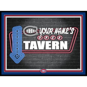 Montreal Canadiens 12'' x 16'' Personalized Framed Neon Tavern Print