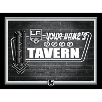 Los Angeles Kings 12'' x 16'' Personalized Framed Neon Tavern Print