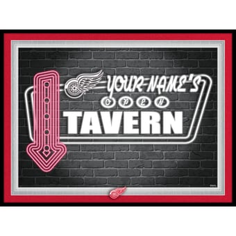 Detroit Red Wings 12'' x 16'' Personalized Framed Neon Tavern Print