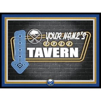 Buffalo Sabres 12'' x 16'' Personalized Framed Neon Tavern Print