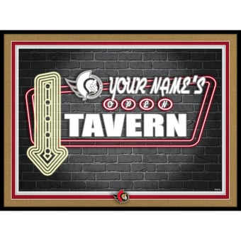 Ottawa Senators 12'' x 16'' Personalized Framed Neon Tavern Print