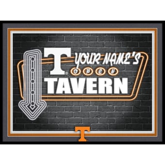 Black Tennessee Volunteers 12'' x 16'' Personalized Framed Neon Tavern Print