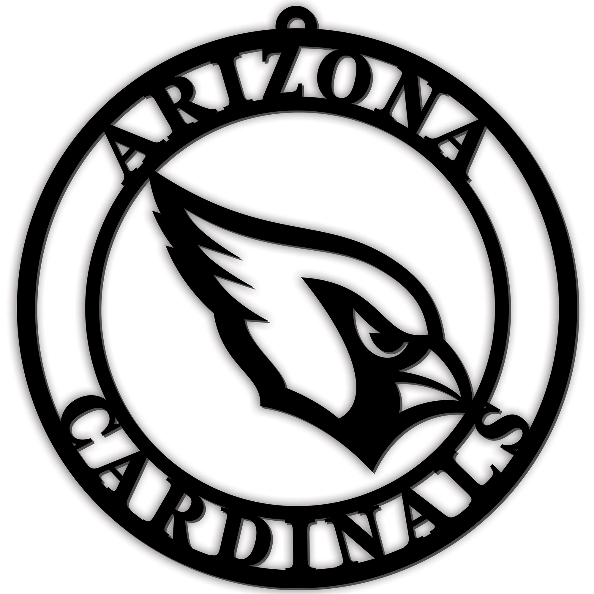 Black Arizona Cardinals 16'' Team Logo Cutout