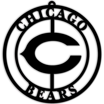 Black Chicago Bears 16'' Team Logo Cutout