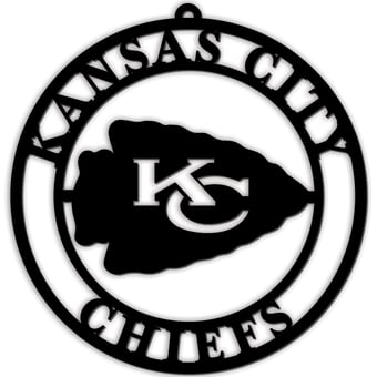 Black Kansas City Chiefs 16'' Team Logo Cutout