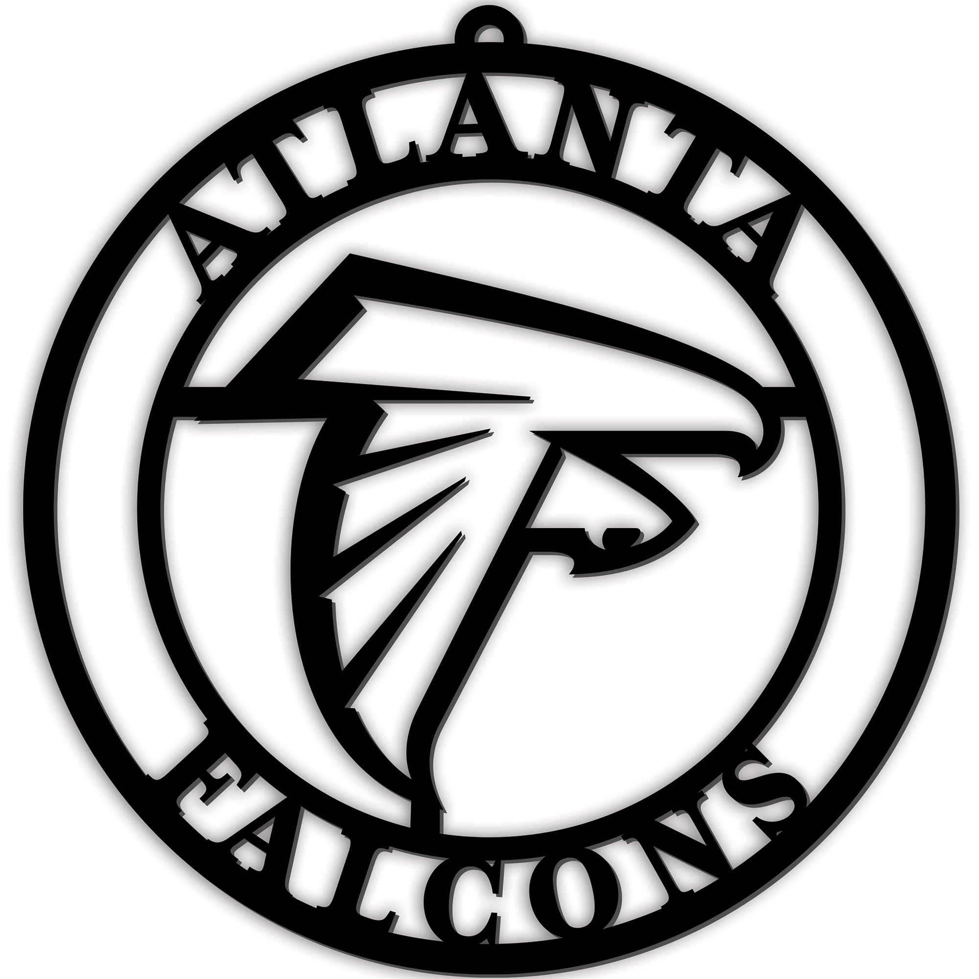 Black Atlanta Falcons 16'' Team Logo Cutout