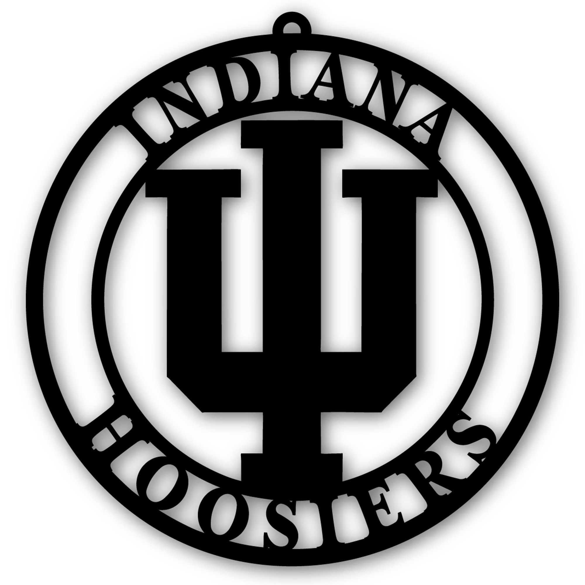 Black Indiana Hoosiers 16'' Team Logo Cutout