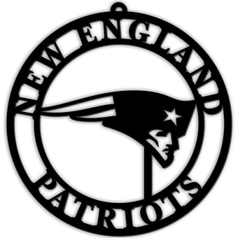 Black New England Patriots 16'' Team Logo Cutout