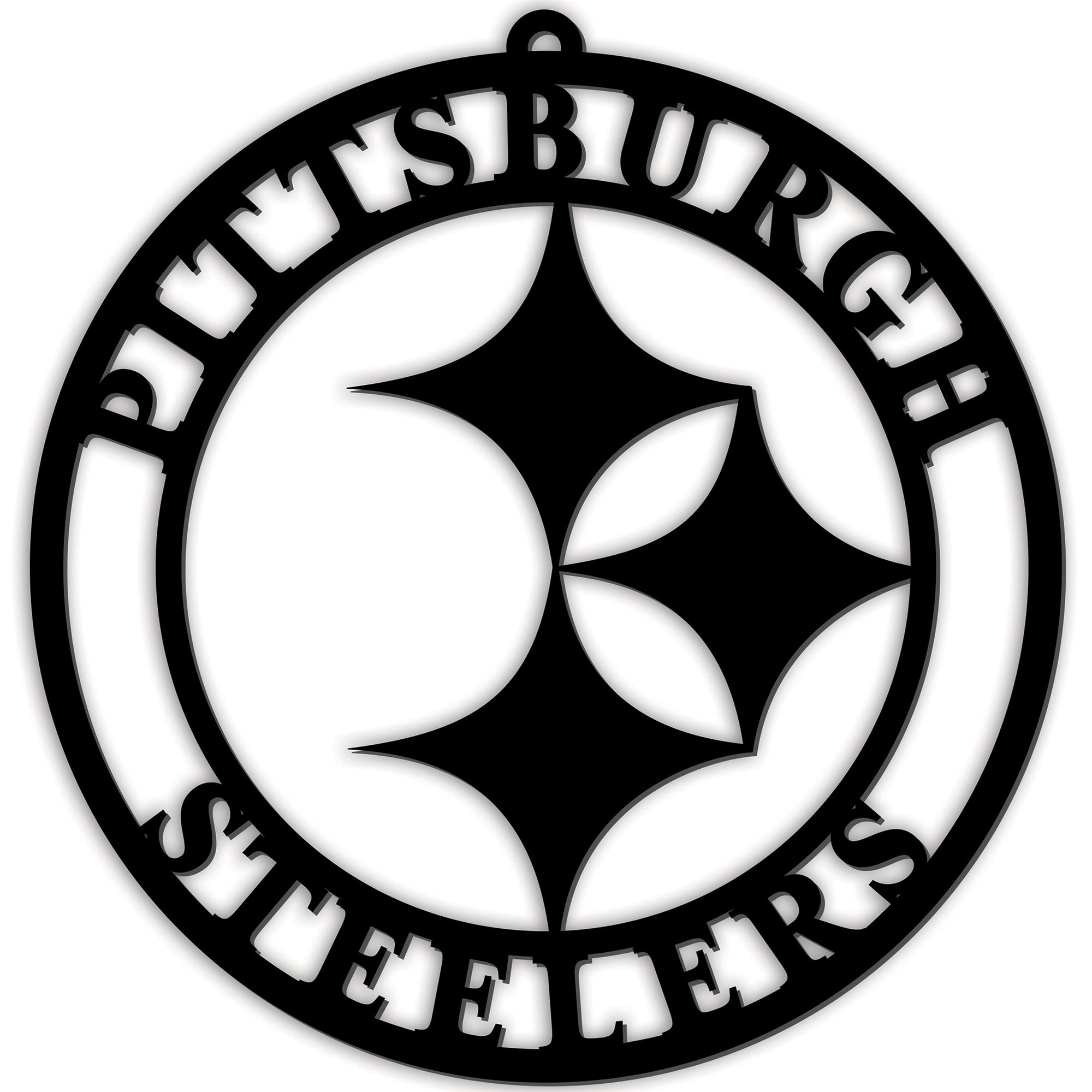 Black Pittsburgh Steelers 16'' Team Logo Cutout
