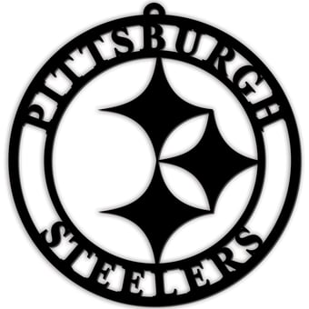 Black Pittsburgh Steelers 16'' Team Logo Cutout