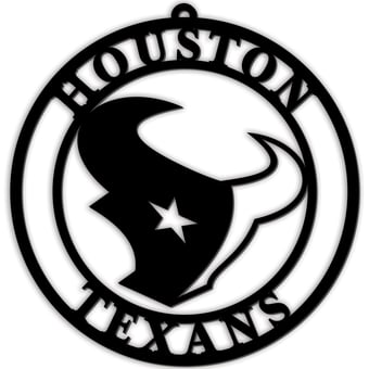 Black Houston Texans 16'' Team Logo Cutout