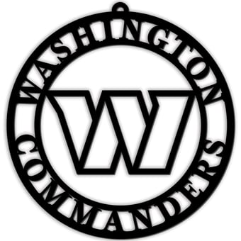 Black Washington Commanders 16'' Team Logo Cutout