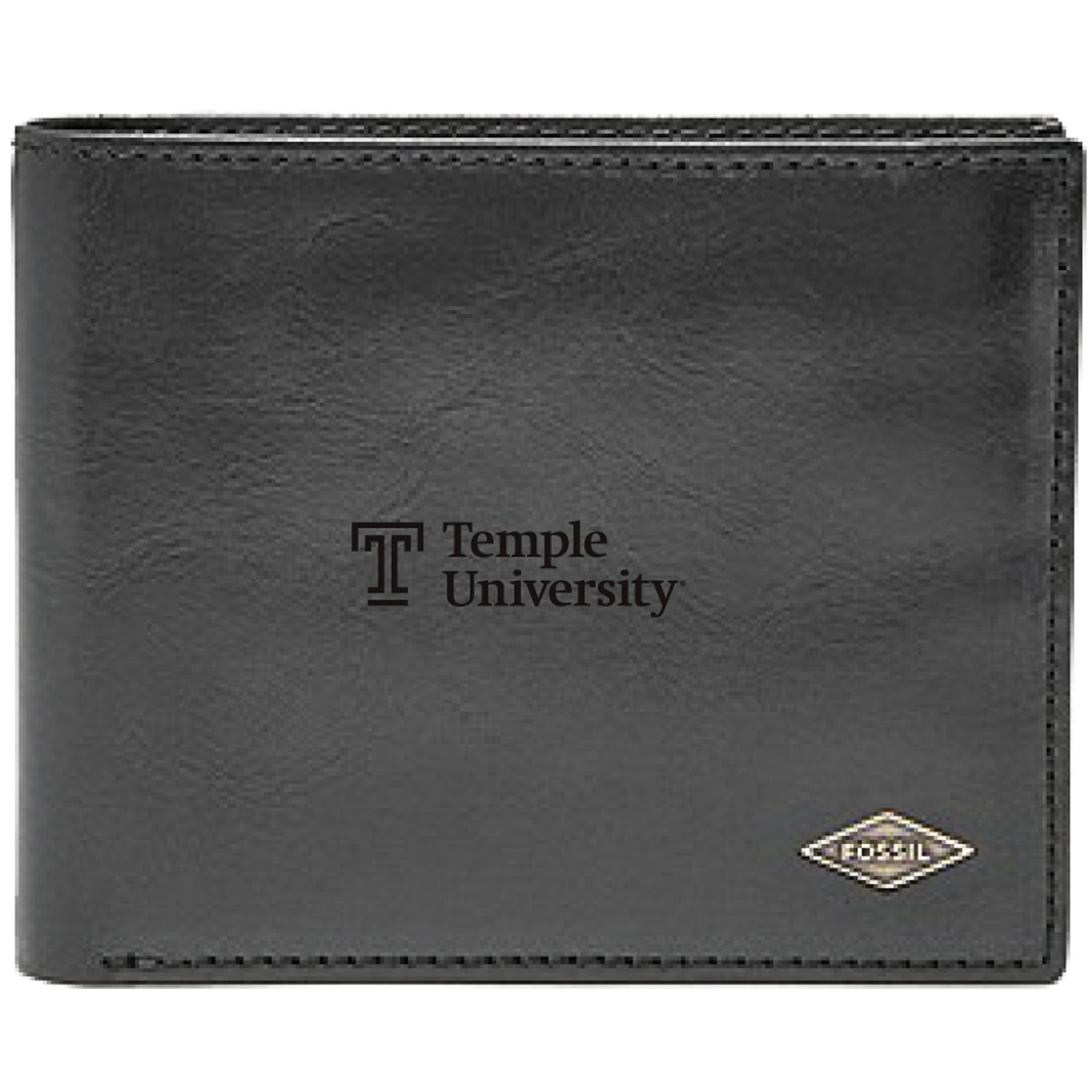 Men's Fossil Temple Owls Leather Ryan RFID Flip ID Bifold Wallet