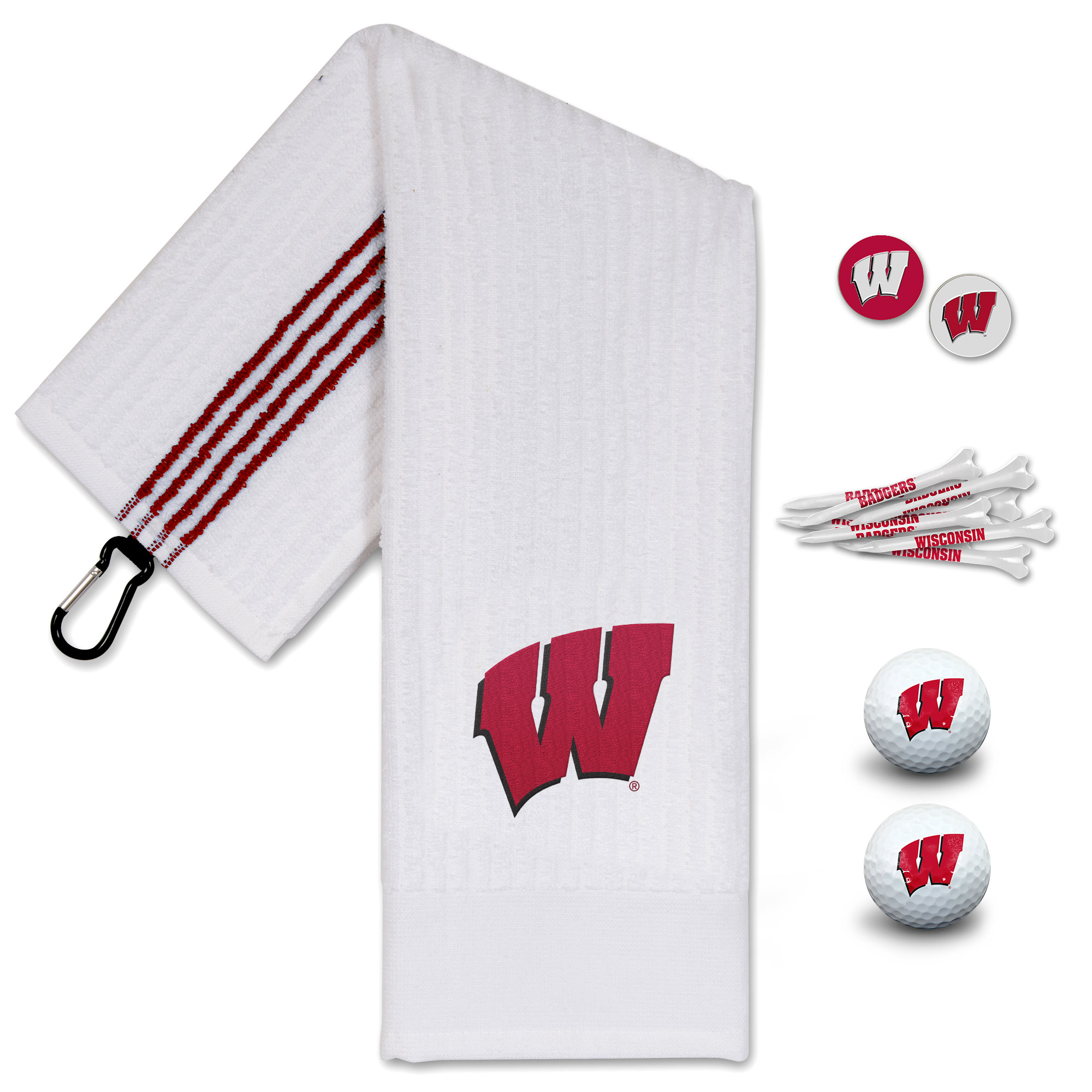 WinCraft Wisconsin Badgers Golfing Gift Set WinCraft Wisconsin Badgers Golfing Gift Set