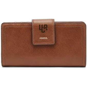 Women's Fossil Brown UC Riverside Highlanders Leather Logan RFID Tab Clutch