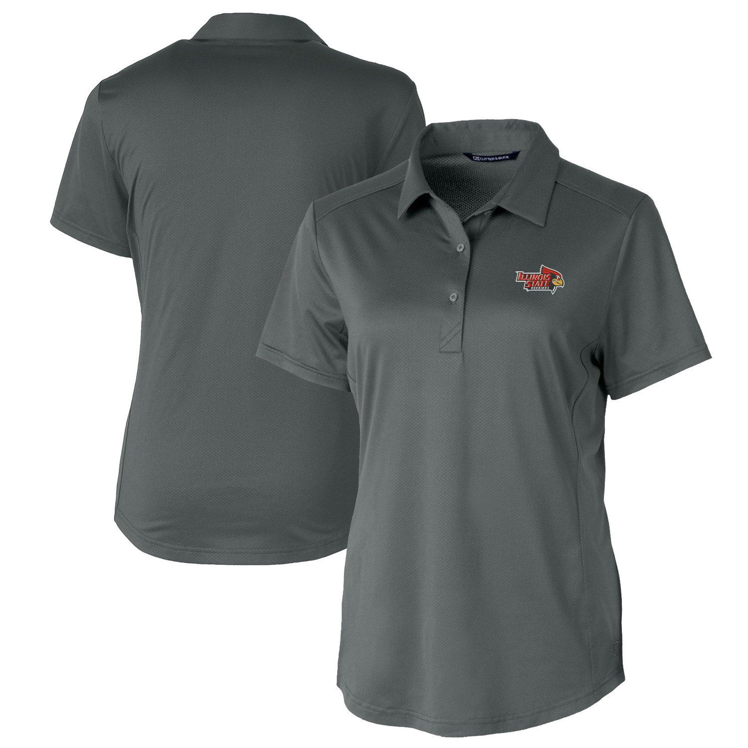 Women’s Cutter & Buck Gray Illinois State Redbirds Prospect Textured Stretch Polo Women’s Cutter & Buck Gray Illinois State Redbirds Prospect Textured Stretch Polo