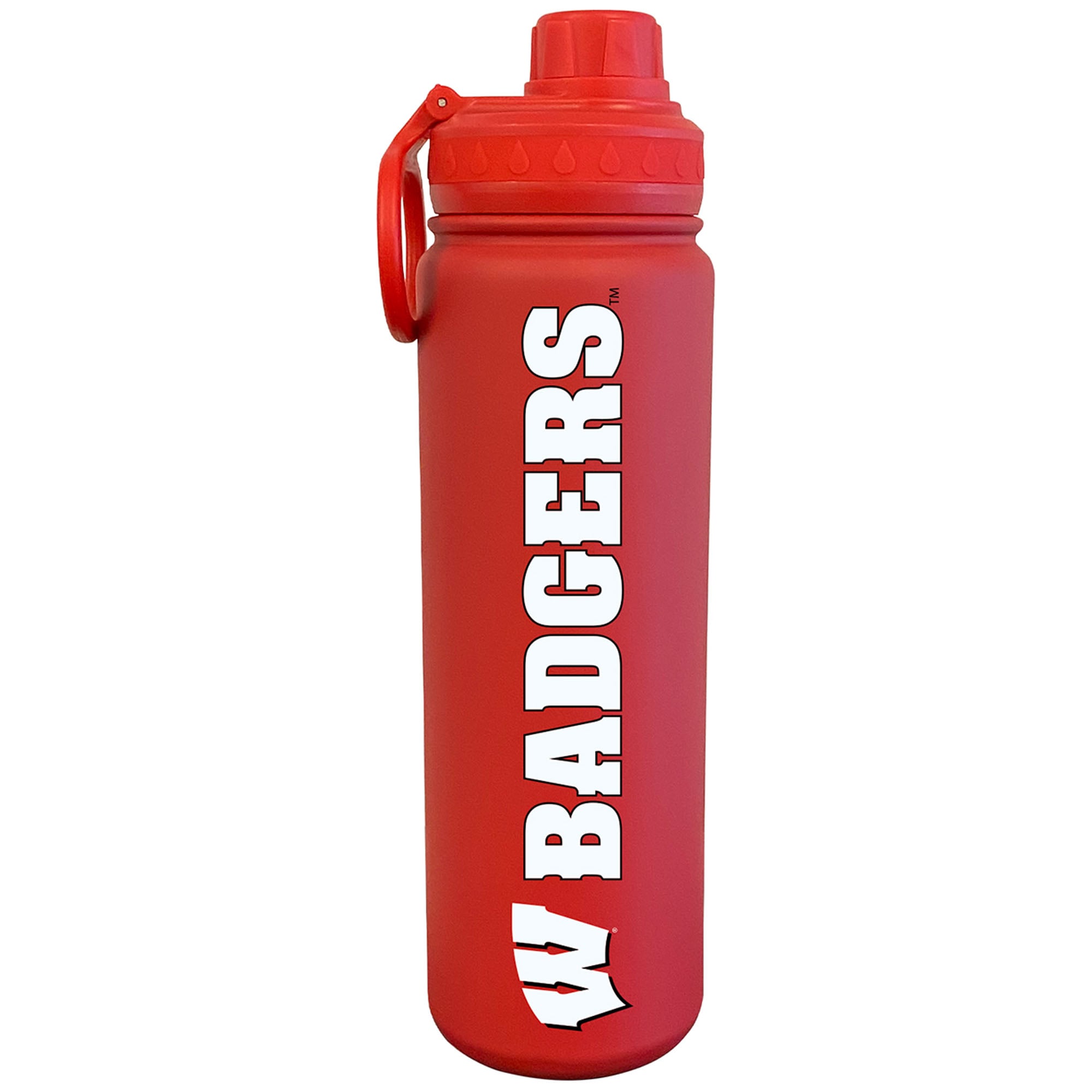 Red Wisconsin Badgers 24oz. Logo Stainless Sport Bottle