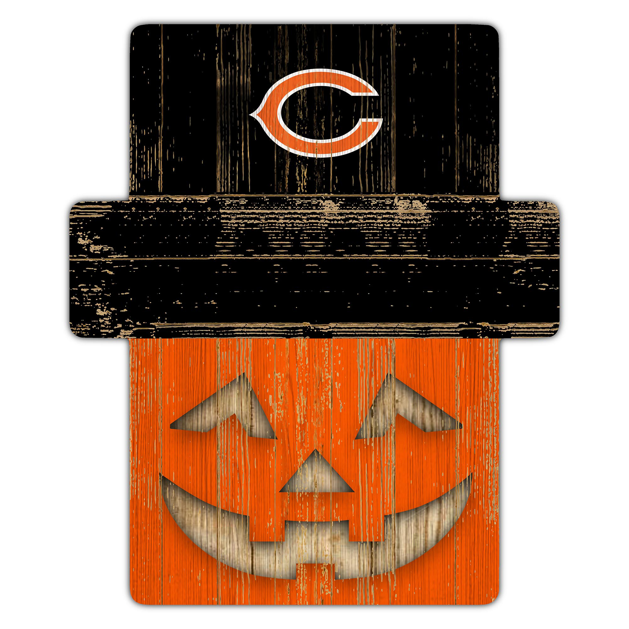 Chicago Bears 12" x 12" Jack-O-Lantern Display