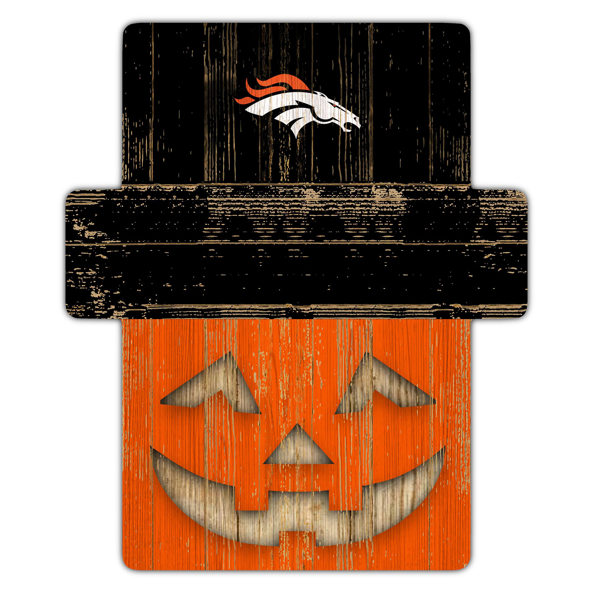 Denver Broncos 12" x 12" Jack-O-Lantern Display