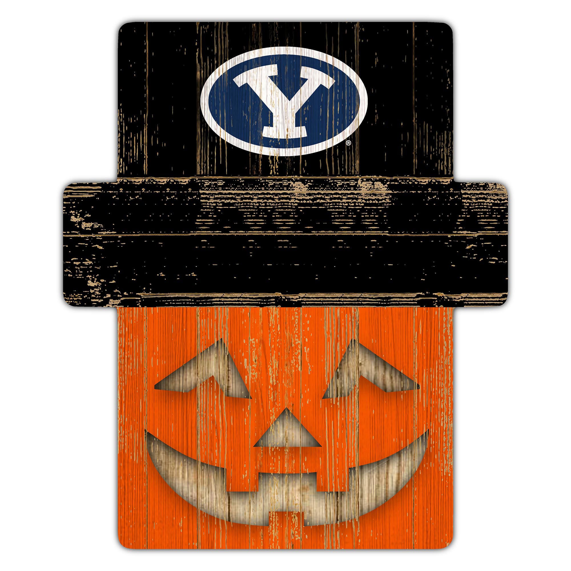 BYU Cougars 12" x 12" Jack-O-Lantern Display