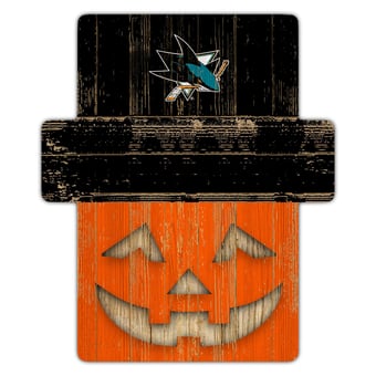 San Jose Sharks 12" x 12" Jack-O-Lantern Display