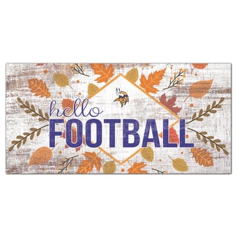 Minnesota Vikings 6'' x 12'' Hello Football Wall Art