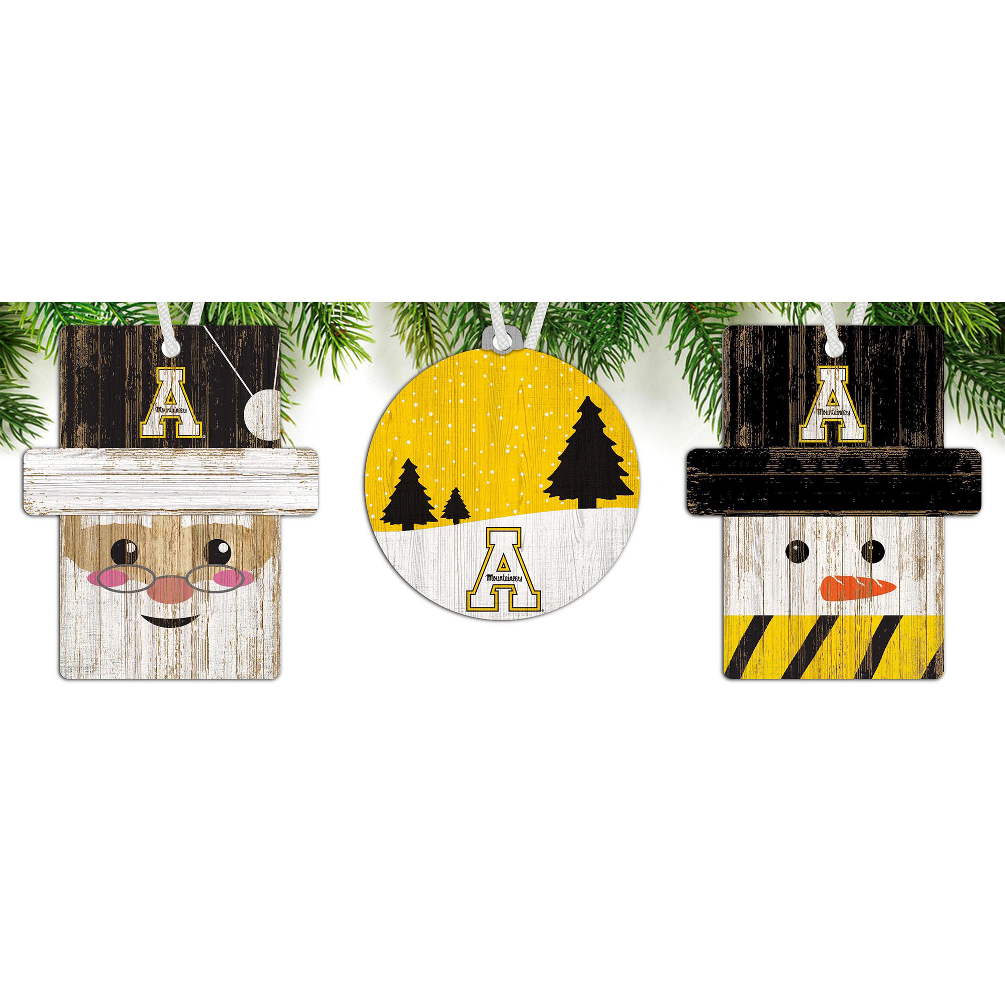 Appalachian State Mountaineers 3-Pack Ornament Set