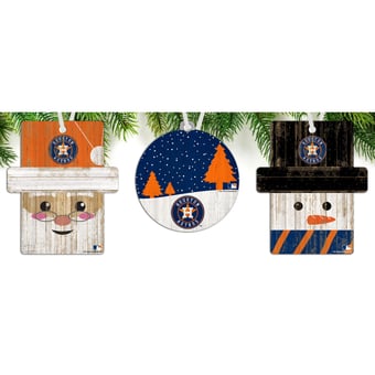 Houston Astros 3-Pack Ornament Set