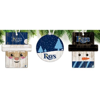 Tampa Bay Rays 3-Pack Ornament Set
