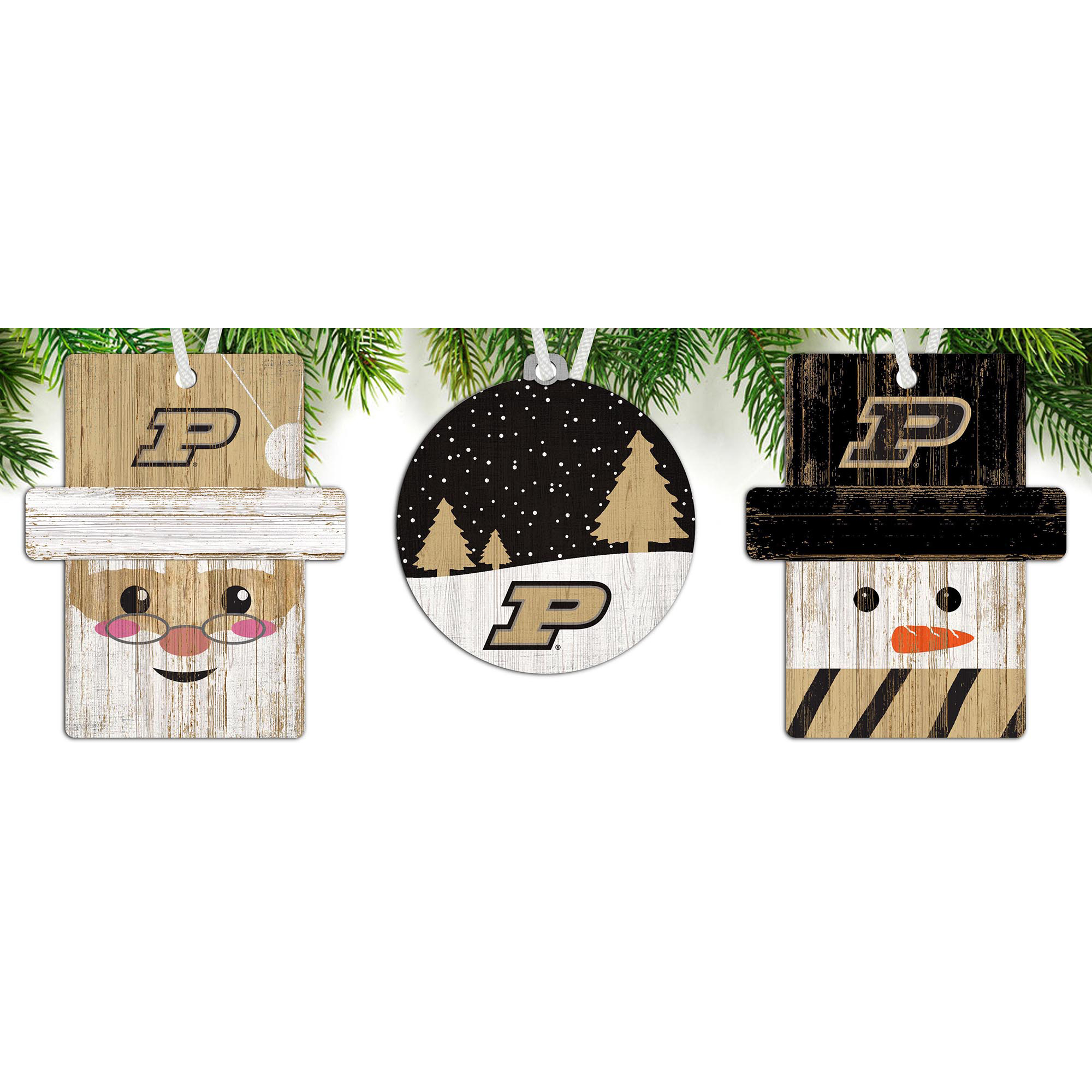 Purdue Boilermakers 3-Pack Ornament Set Purdue Boilermakers 3-Pack Ornament Set