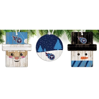 Tennessee Titans 3-Pack Ornament Set