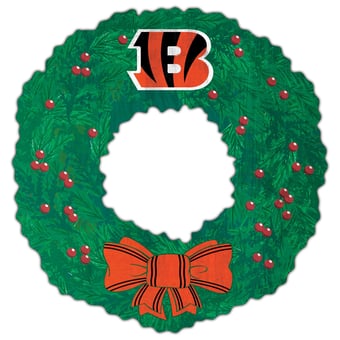 Cincinnati Bengals 16'' Team Wreath Sign