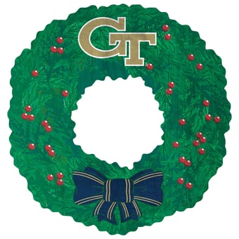 Georgia Tech Yellow Jackets 16'' Team Wreath Sign