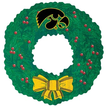 Iowa Hawkeyes 16'' Team Wreath Sign