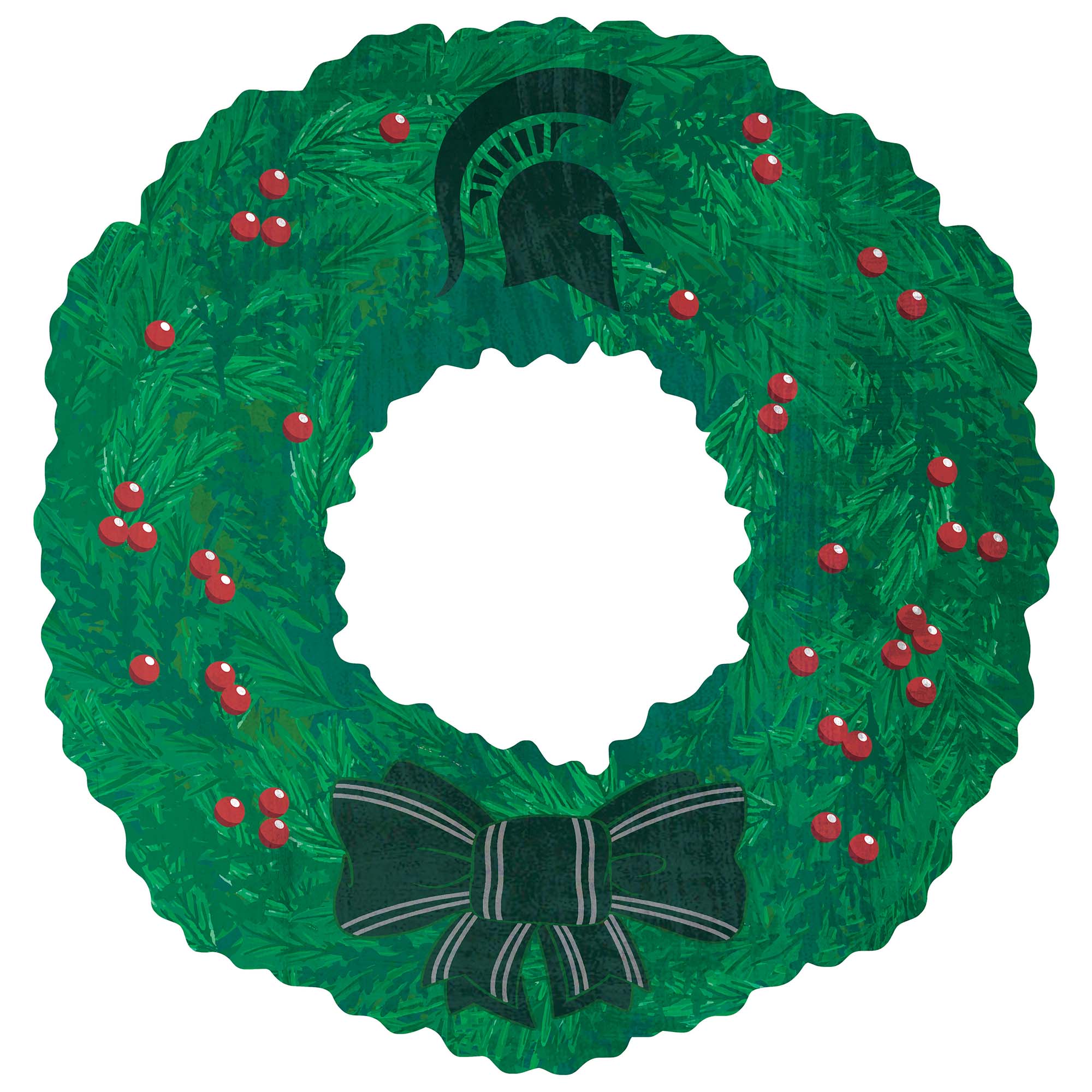 Michigan State Spartans 16'' Team Wreath Sign