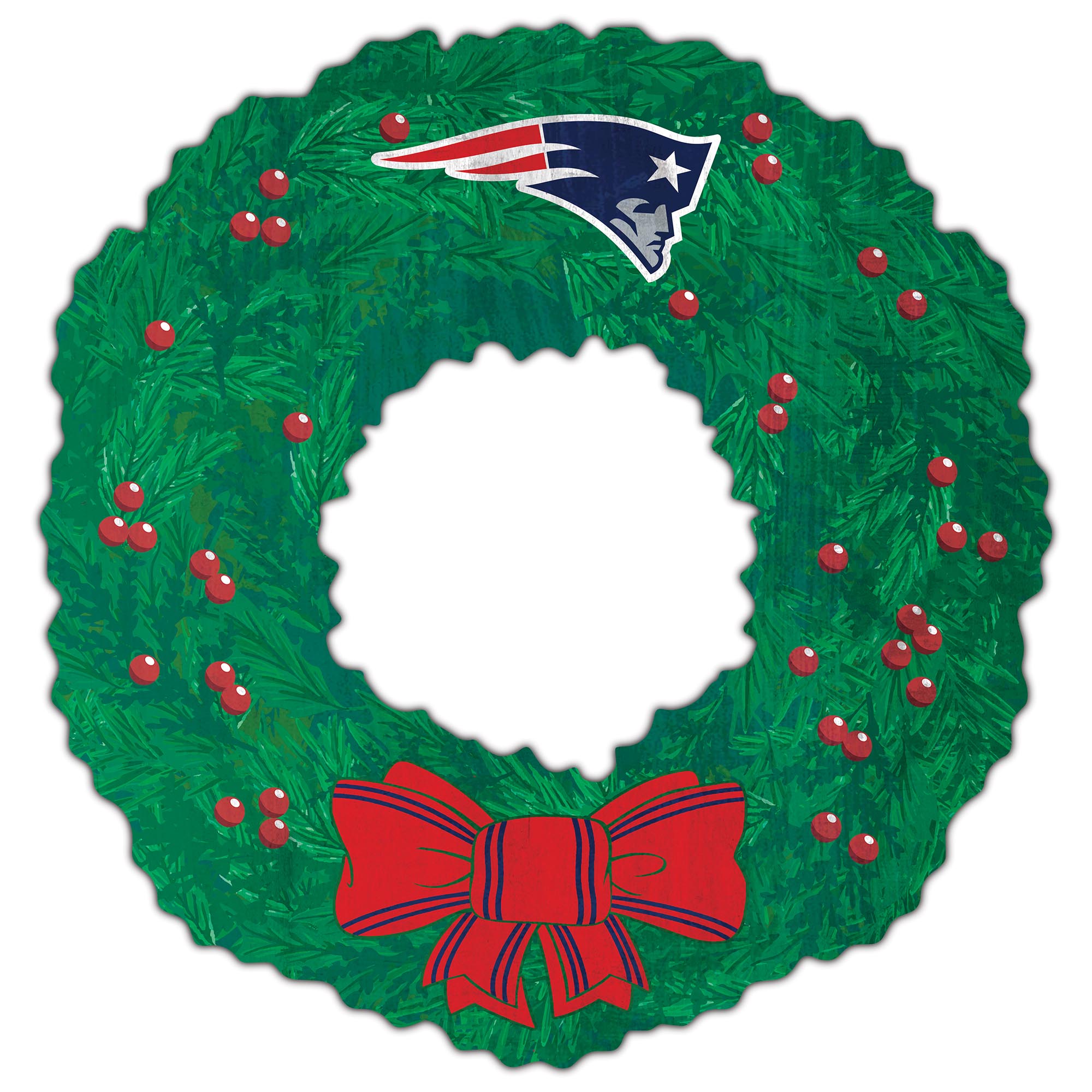 New England Patriots 16'' Team Wreath Sign