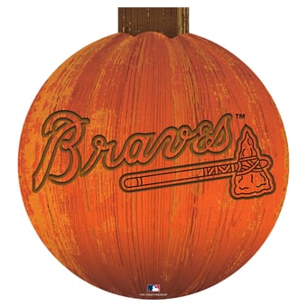 Atlanta Braves 12'' Pumpkin Sign